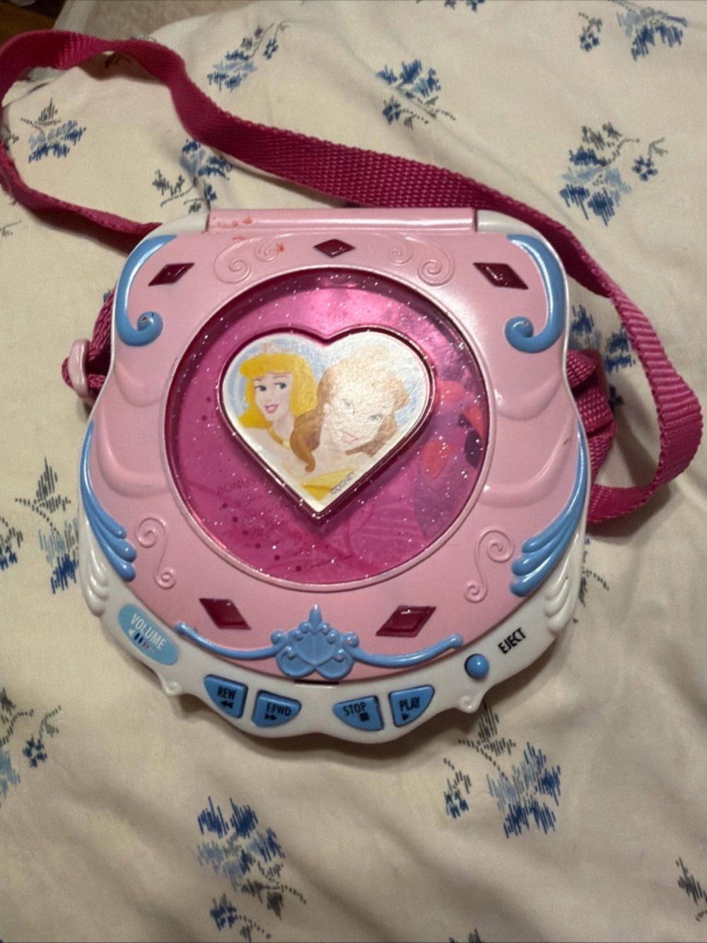 Y2K Pink Princess Themed Portable CD Player Bag